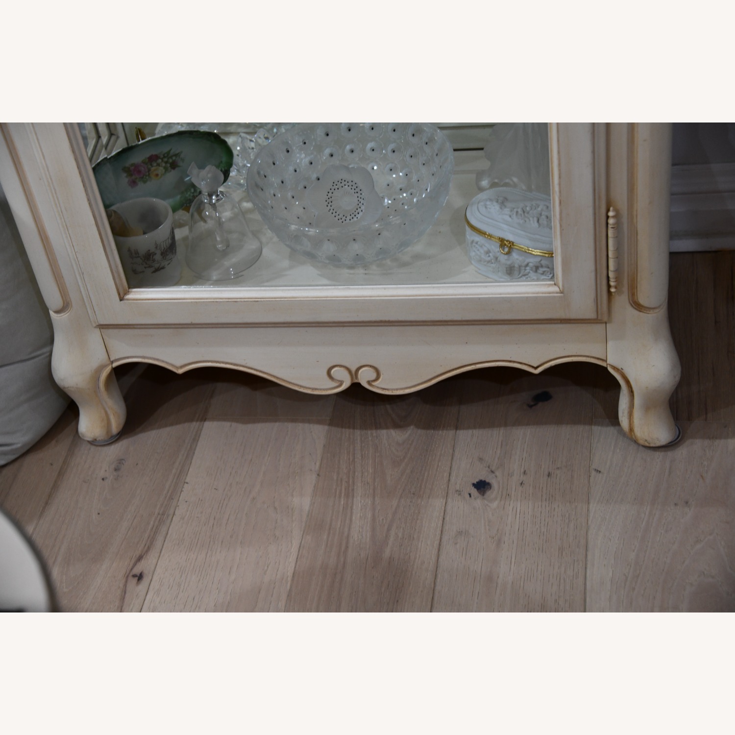 Wood/Glass White Oak Media Storage/Curio Cabinet - image-5