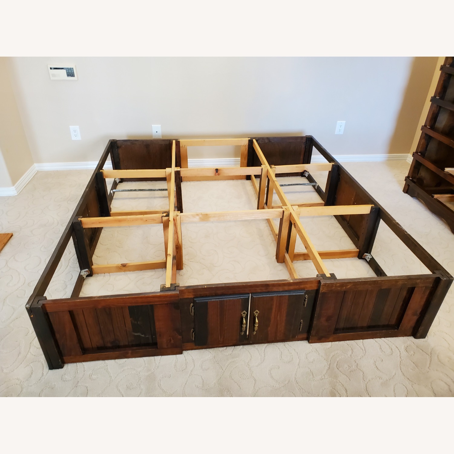 Vintage/Antique Wood Cal-King Water Bed - image-2