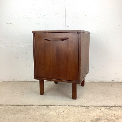 Used Oversized Teak End Table or Nightstand for sale on AptDeco