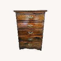 5-Drawer Solid Wood Dresser Walnut Finish