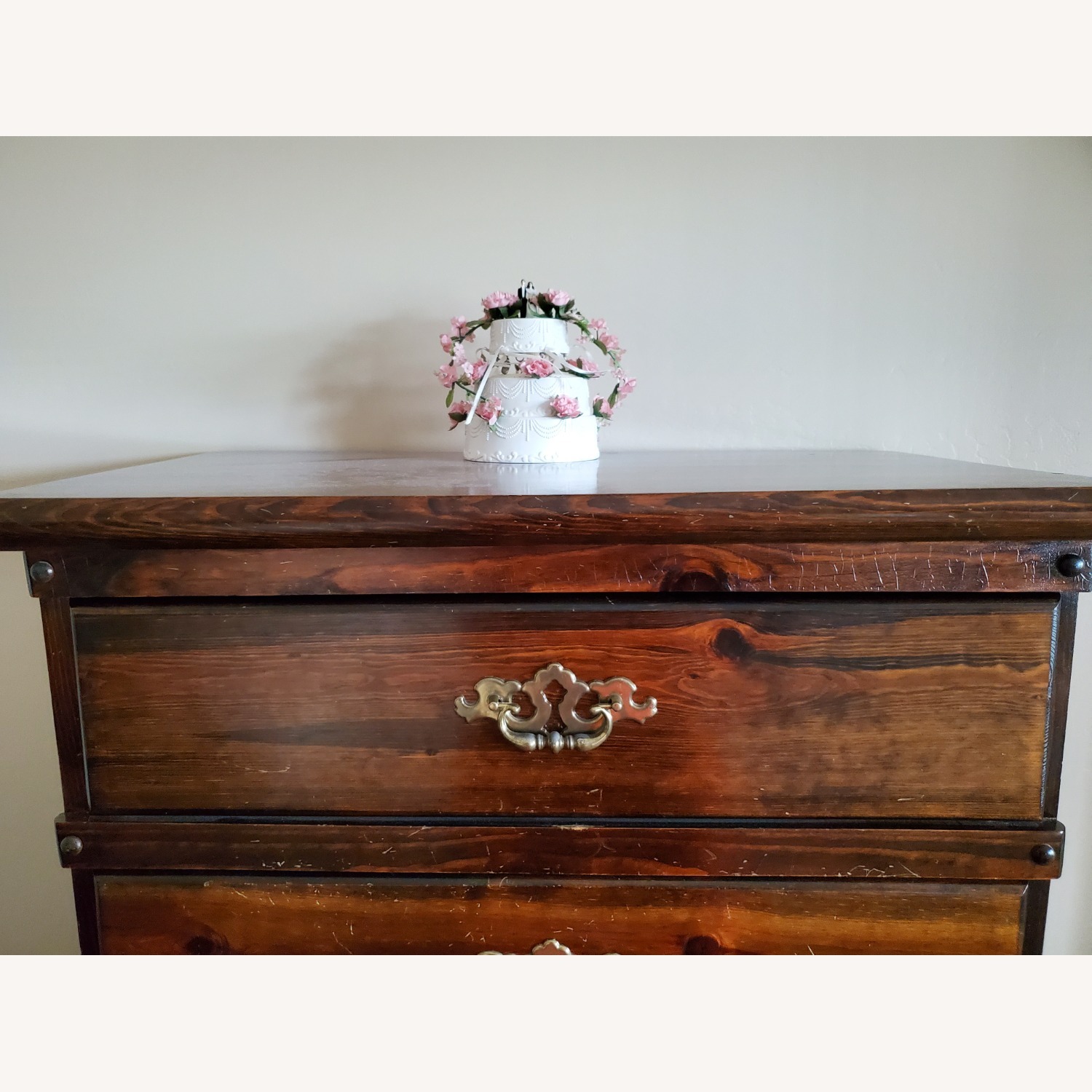 5-Drawer Solid Wood Dresser Walnut Finish - image-3