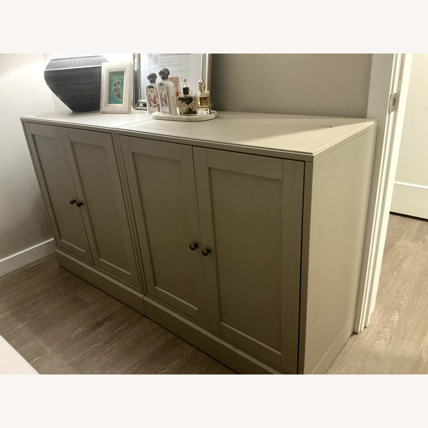 IKEA Havsta Cabinet with Base Gray-Beige - AptDeco