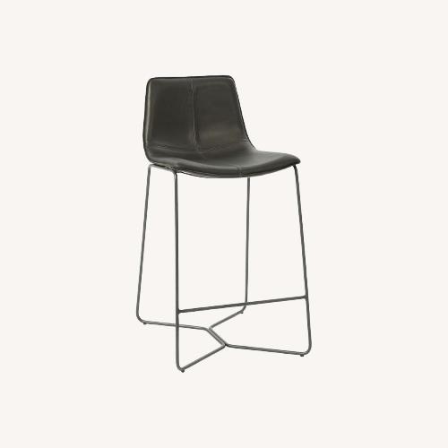 Used West Elm Slope Leather Counter Stools for sale on AptDeco