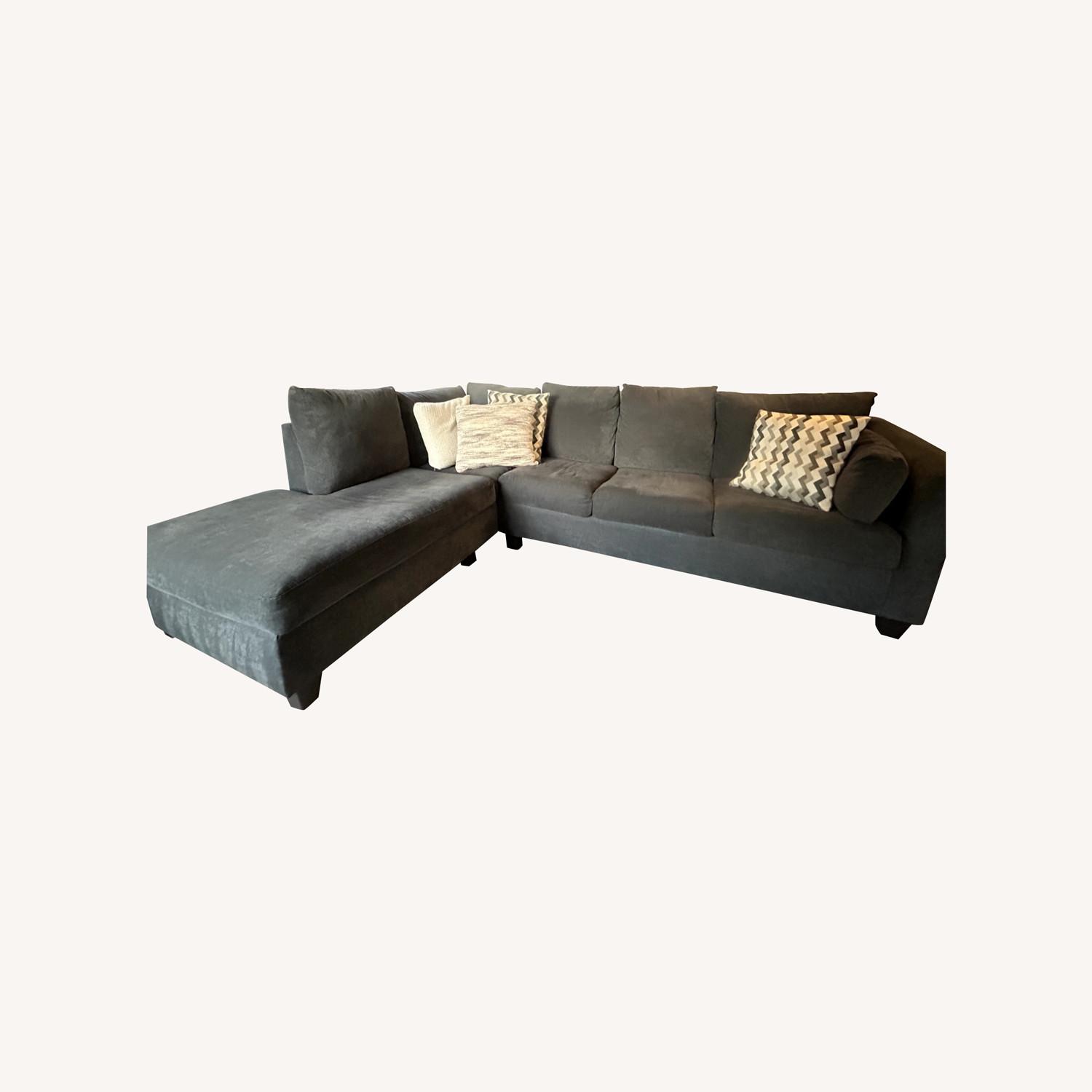 Wayfair Dark Gray 2 Piece Sectional - image-0