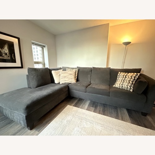 Used Wayfair Dark Gray 2 Piece Sectional for sale on AptDeco