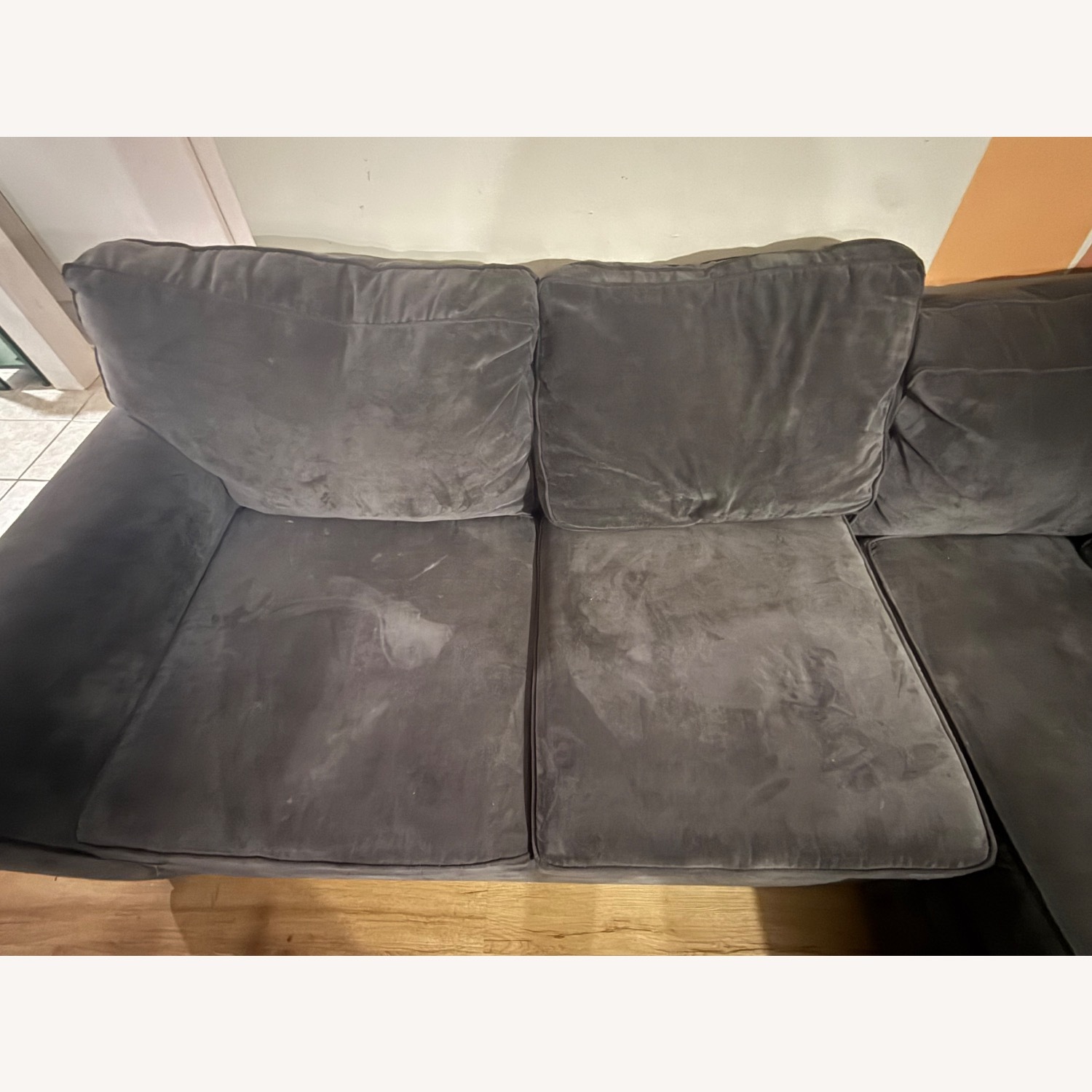 Raymour & Flanigan Dark Gray 3+ Piece Sectional - image-4