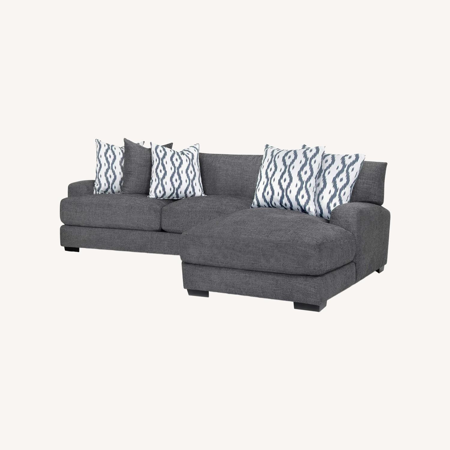 Raymour & Flanigan Dark Gray 3+ Piece Sectional - image-0