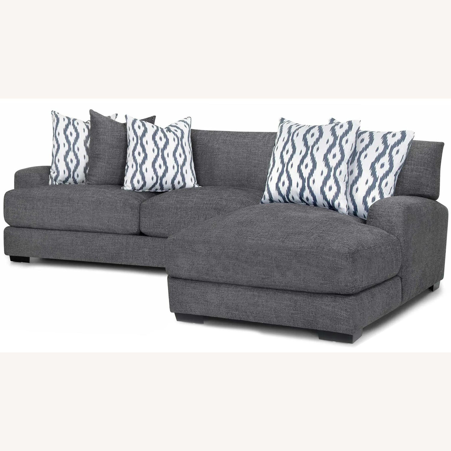 Raymour & Flanigan Dark Gray 3+ Piece Sectional - image-5