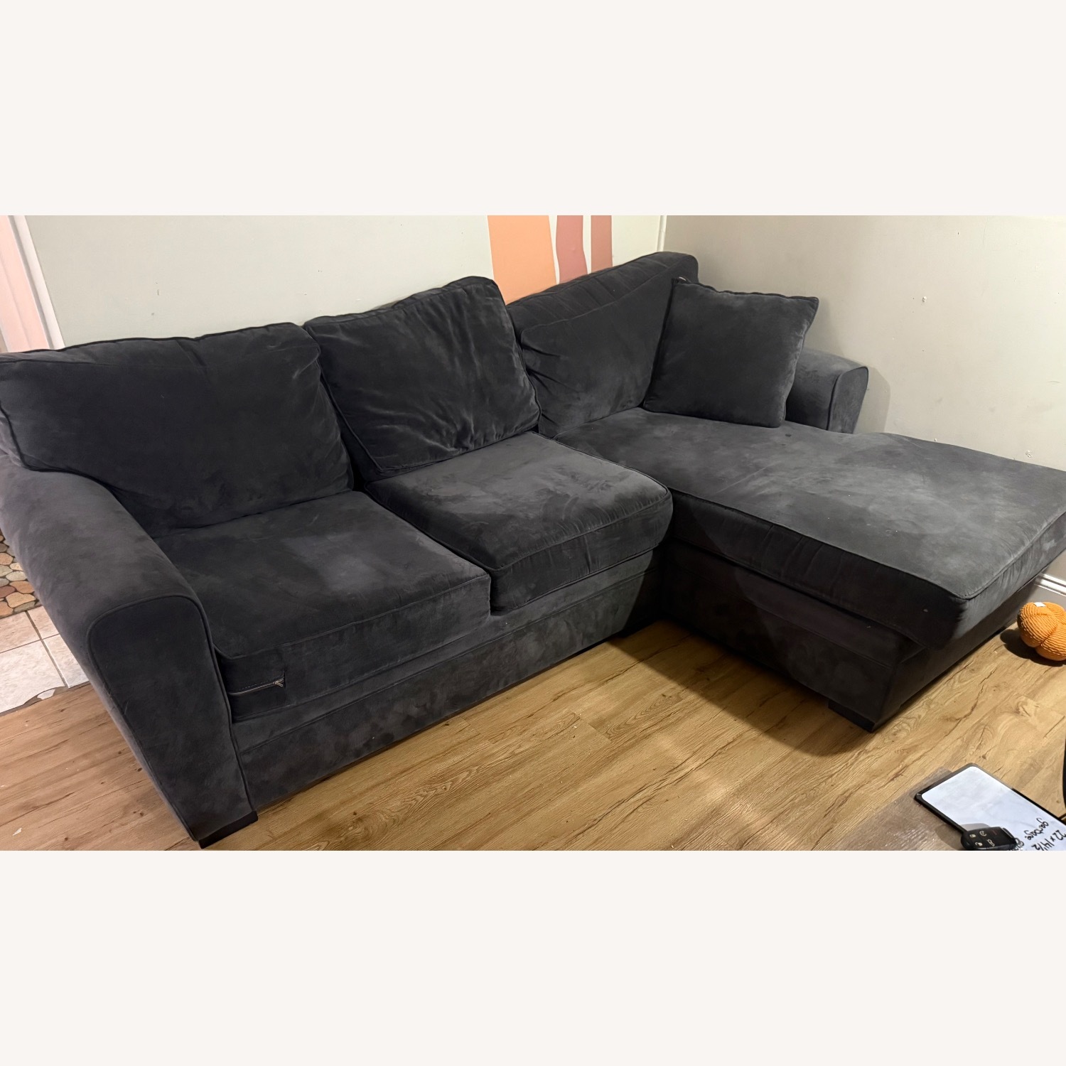 Raymour & Flanigan Dark Gray 3+ Piece Sectional - image-3