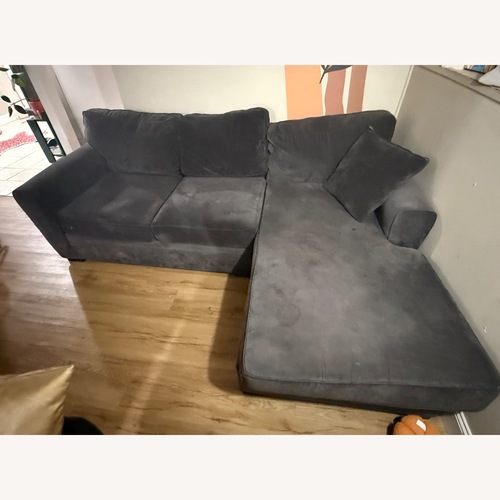 Used Raymour & Flanigan Dark Gray 3+ Piece Sectional for sale on AptDeco