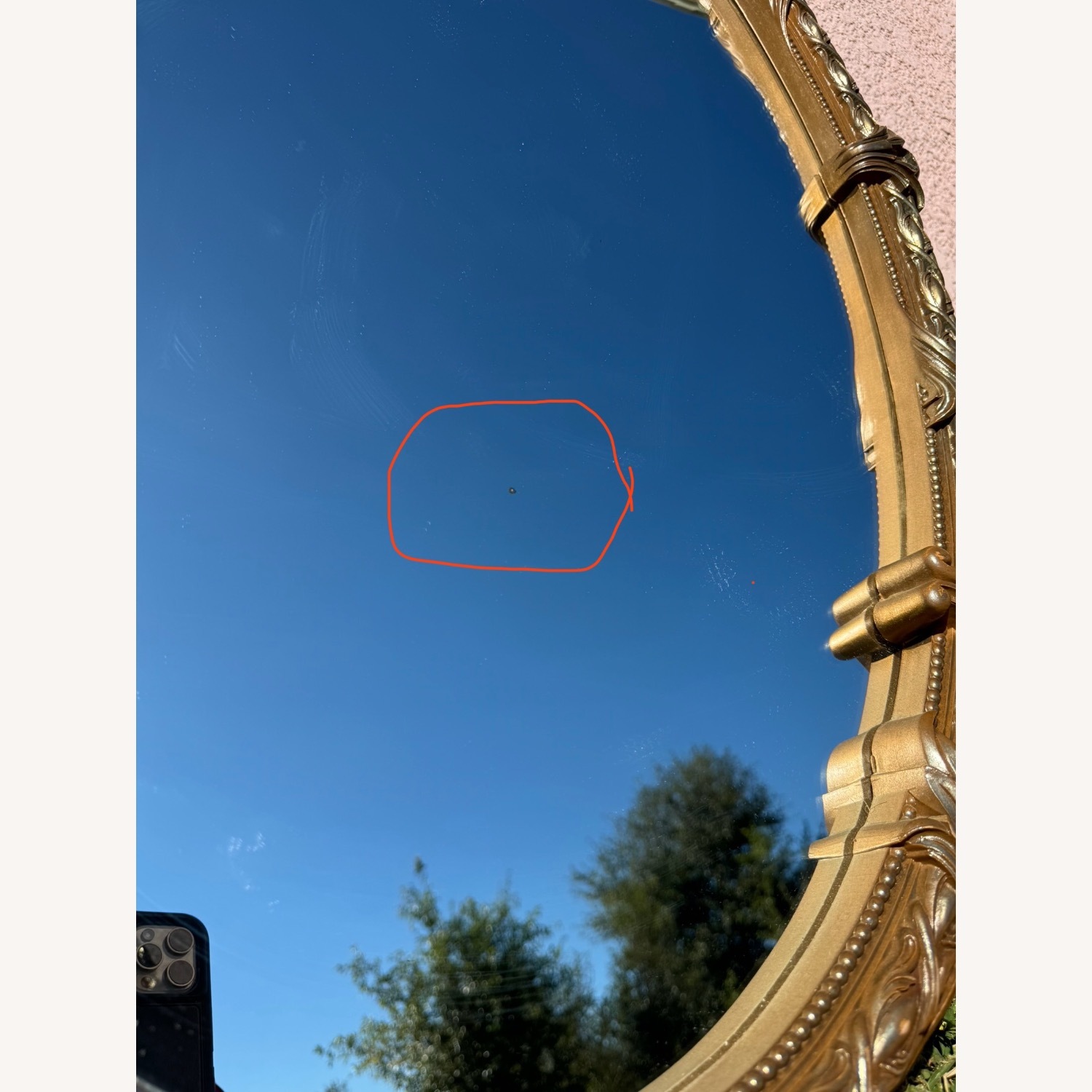 Mid Century Gold Ornate Bassett Triple Ring Mirror - image-10