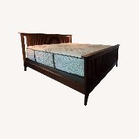 California Misson Dark Brown Wood King Bed