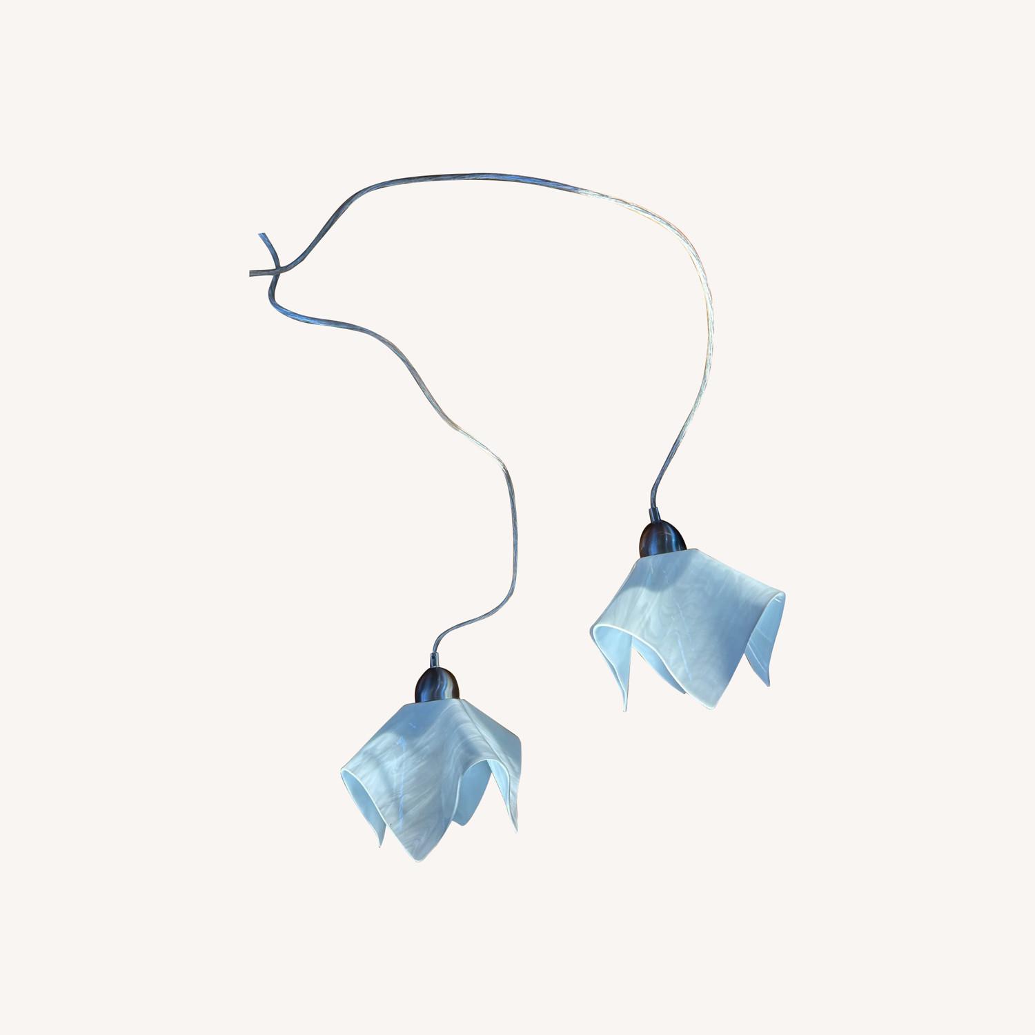 White Glass Ceiling Lamp - image-0