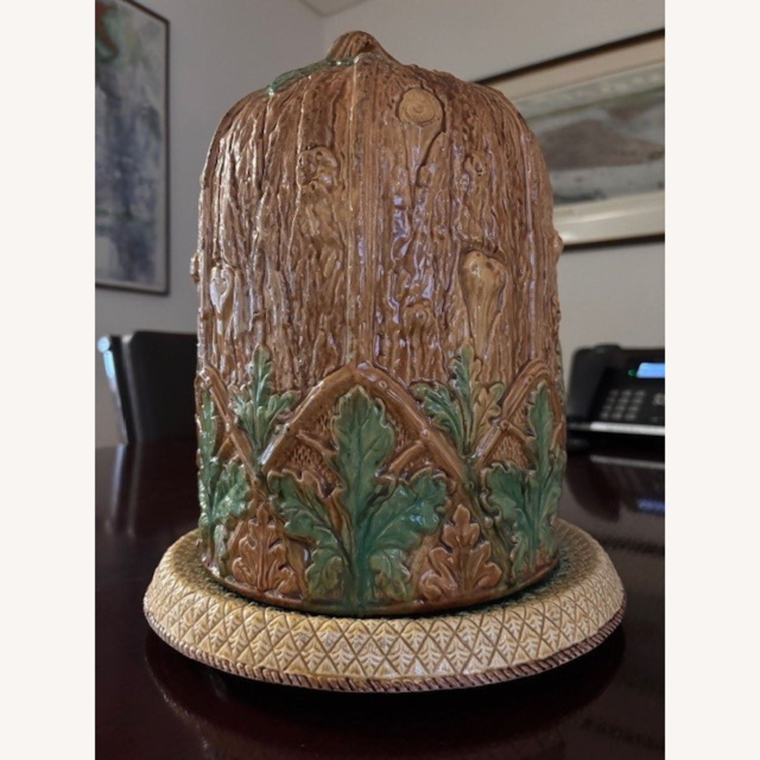  Antique Majolica Cheese Bell - image-6