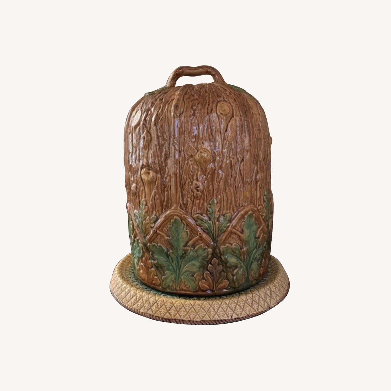  Antique Majolica Cheese Bell - image-0