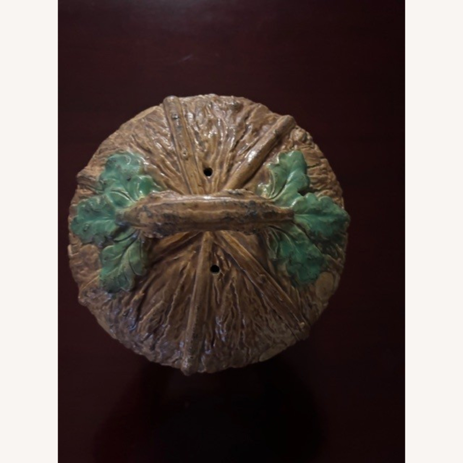  Antique Majolica Cheese Bell - image-2