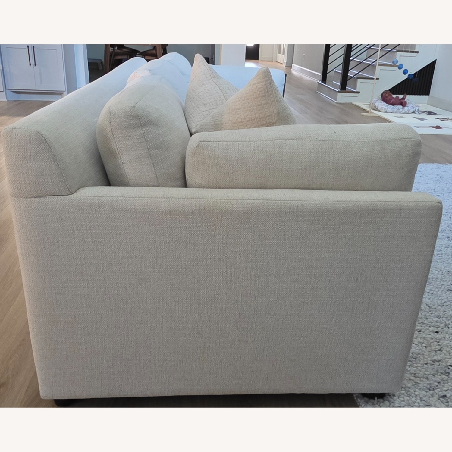 West Elm Marin Fabric 3+ Seater Sofa - image-4