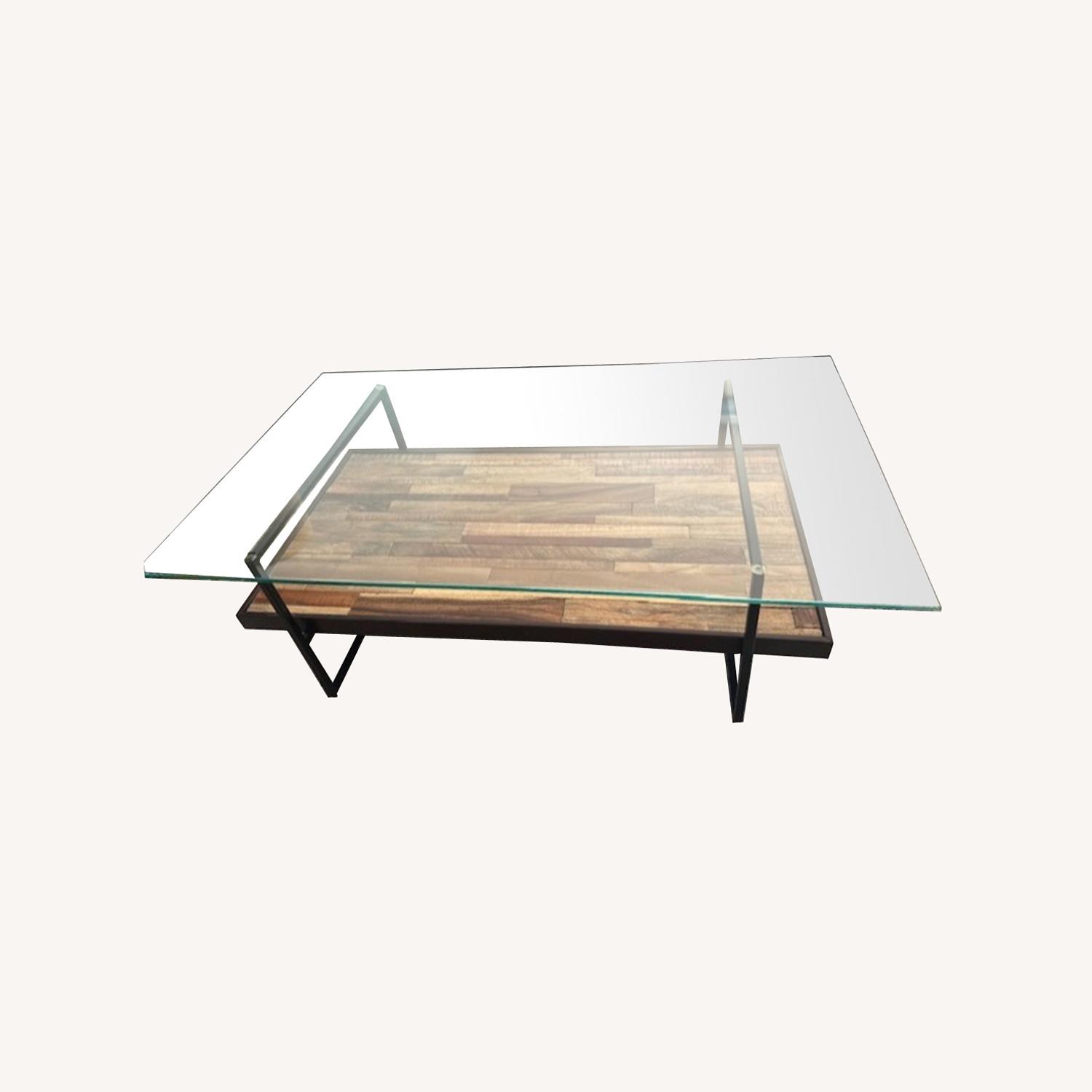 Solid Heavy Tempered Glass Coffee Table - image-0