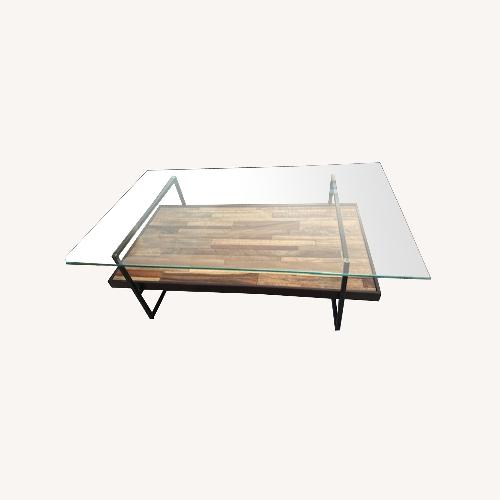 Used Solid Heavy Tempered Glass Coffee Table for sale on AptDeco
