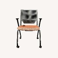 Haworth Orange Fabric Armchair