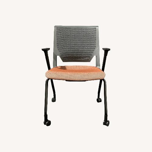 Used Haworth Orange Fabric Armchair for sale on AptDeco