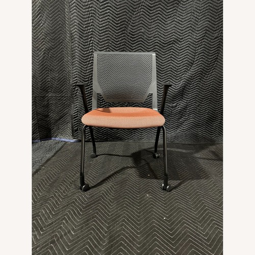 Used Haworth Orange Fabric Armchair for sale on AptDeco