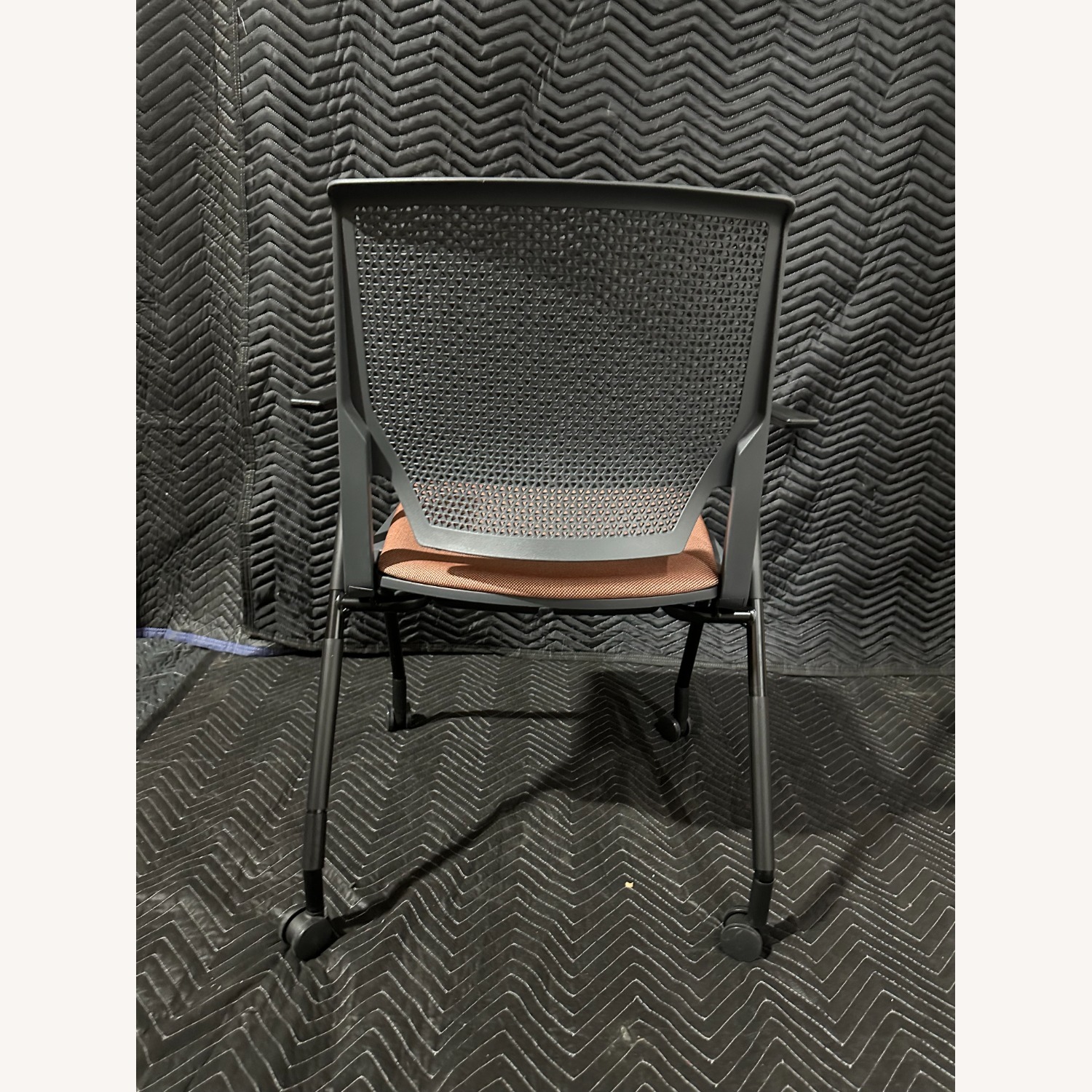 Haworth Orange Fabric Armchair - image-2