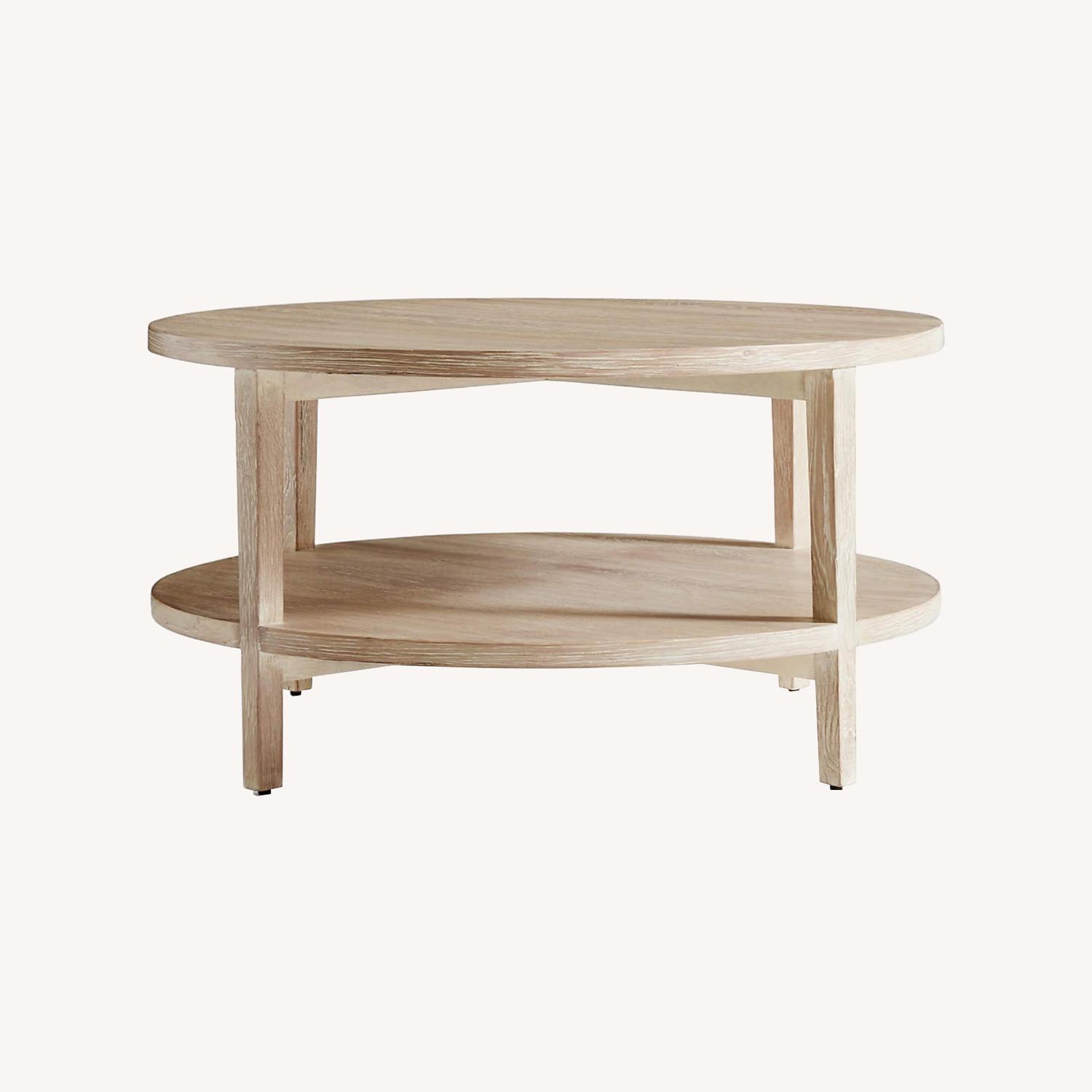 Crate & Barrel Clairemont Natural Wood Coffee Table - image-0