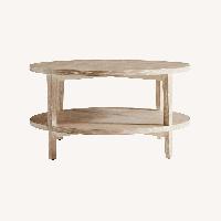 Crate & Barrel Clairemont Natural Wood Coffee Table