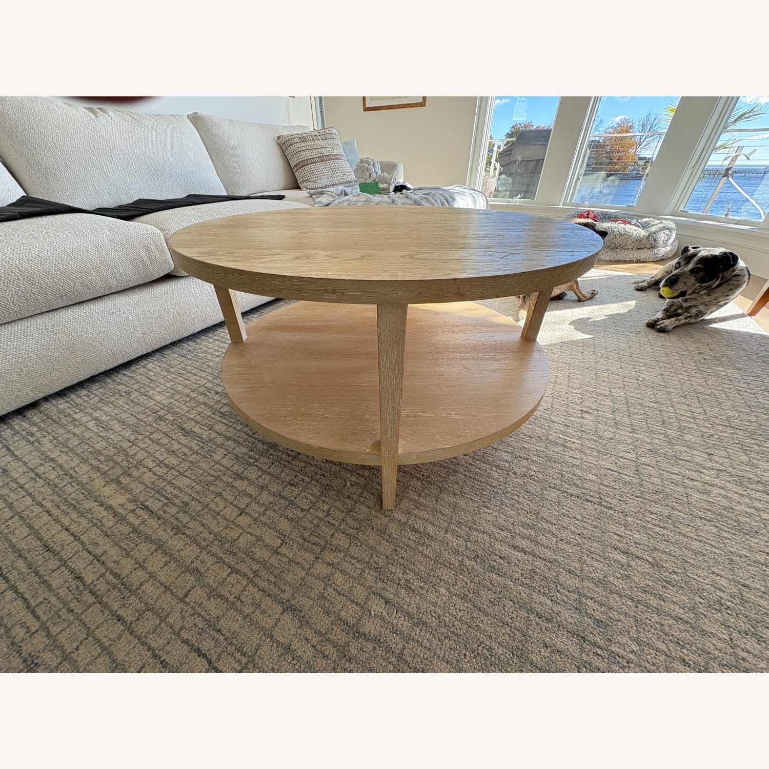 Crate & Barrel Clairemont Natural Wood Coffee Table - image-2