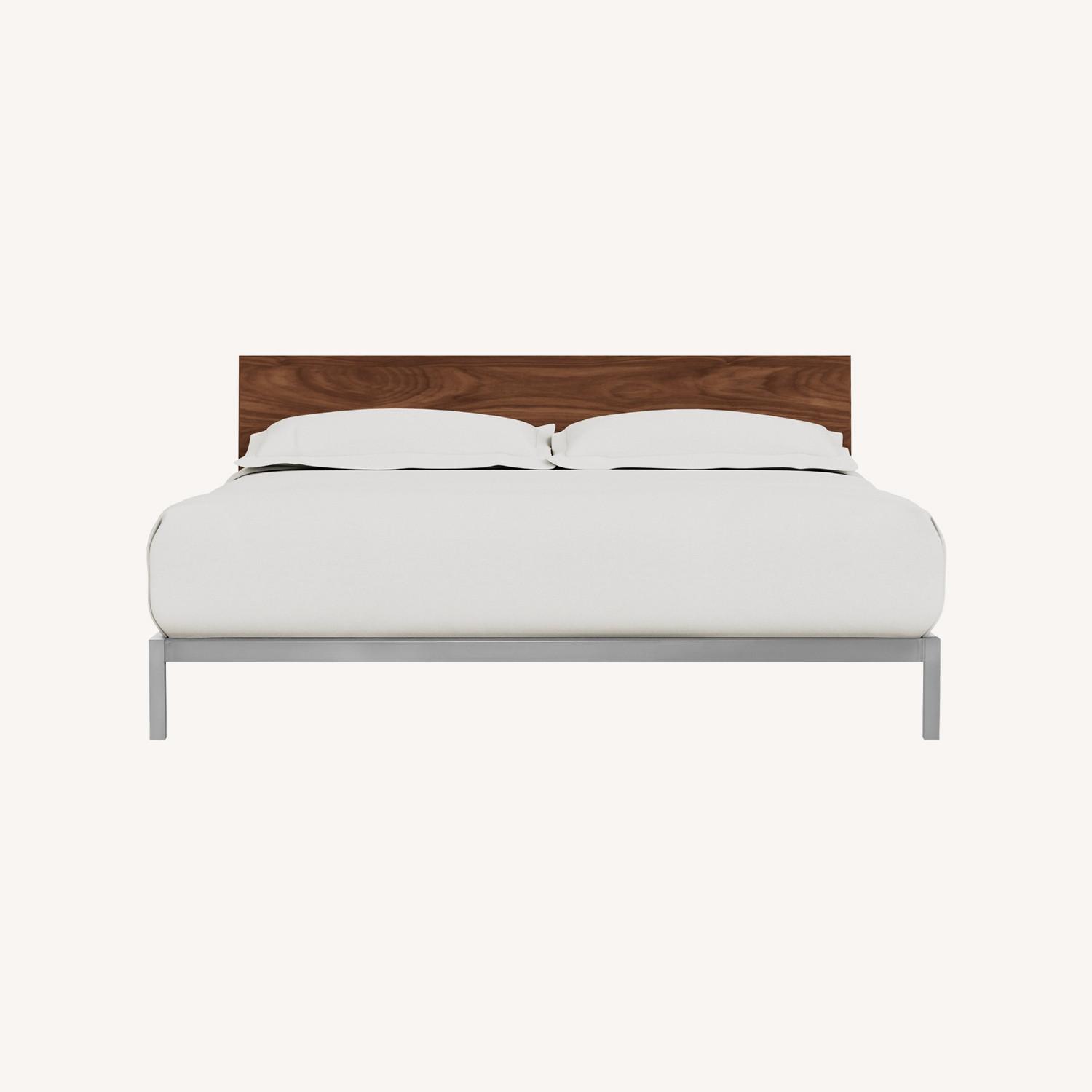 Room & Board Copenhagen Walnut and steel King Bed - image-0