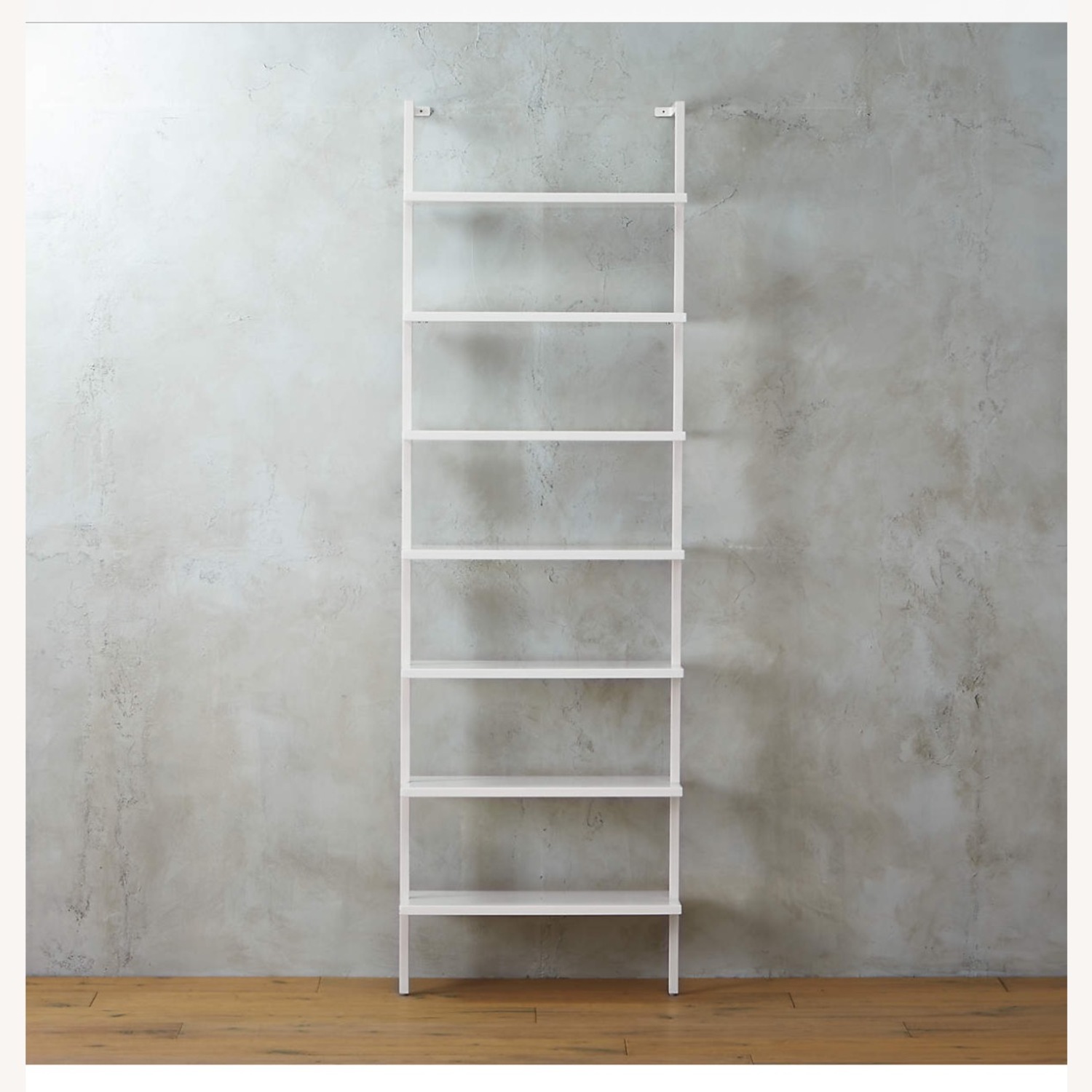 CB2 Stairway Bookshelf White Bookcase - image-1