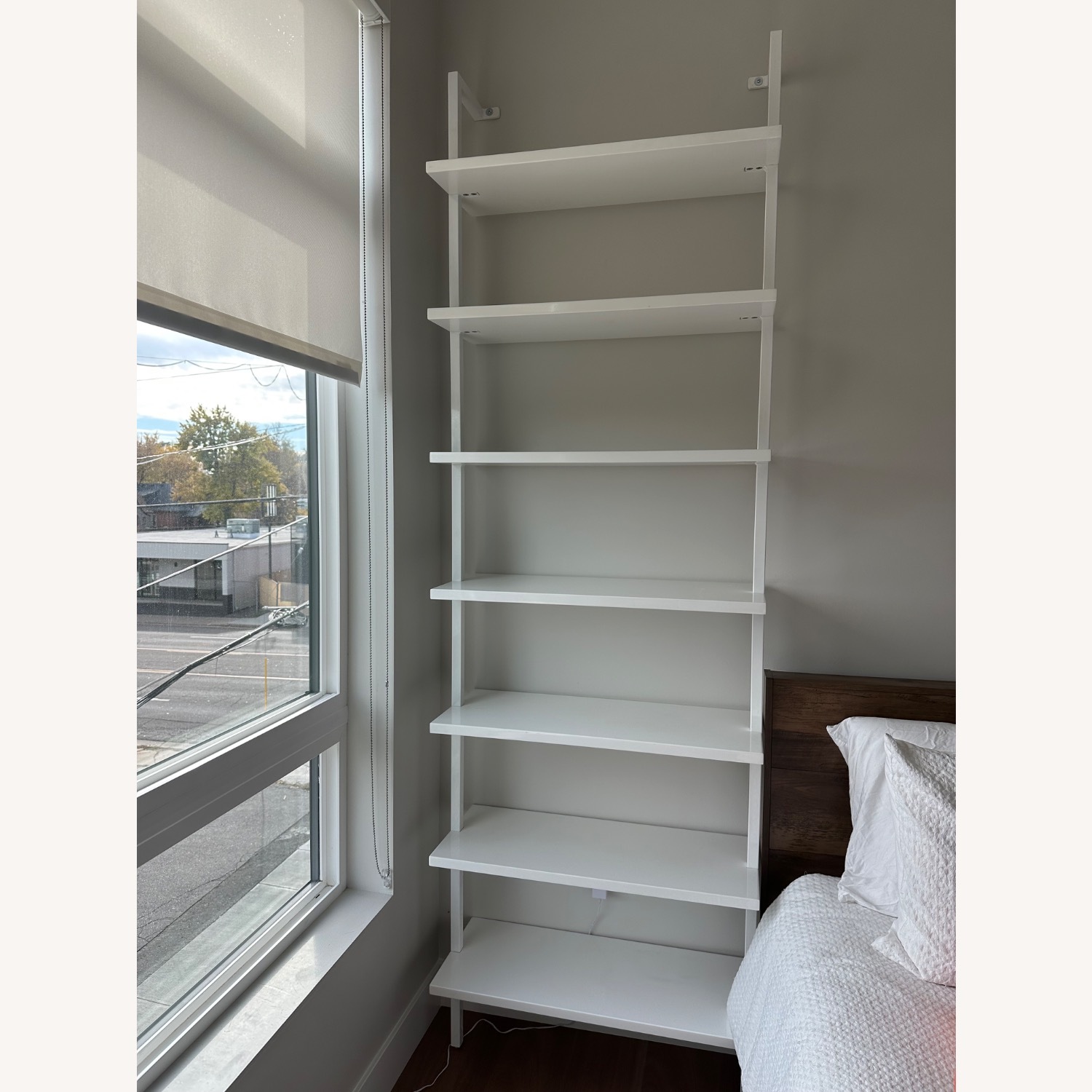 CB2 Stairway Bookshelf White Bookcase - image-2