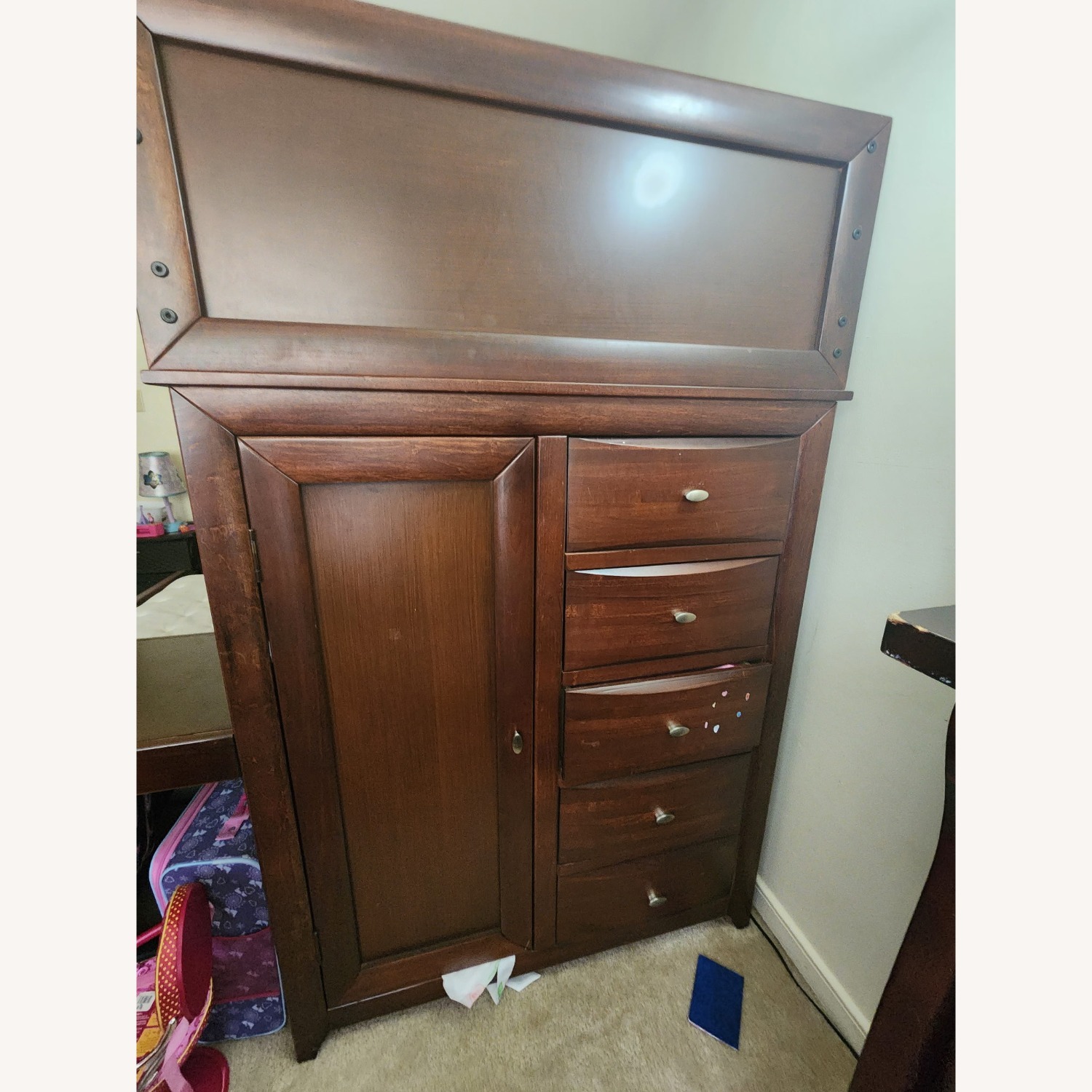 Ivy League Cherry Twin/full Step Loft Bunk  - image-2