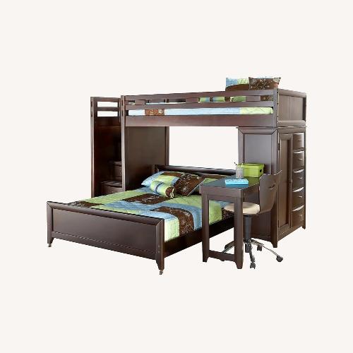 Used Ivy League Cherry Twin/full Step Loft Bunk for sale on AptDeco