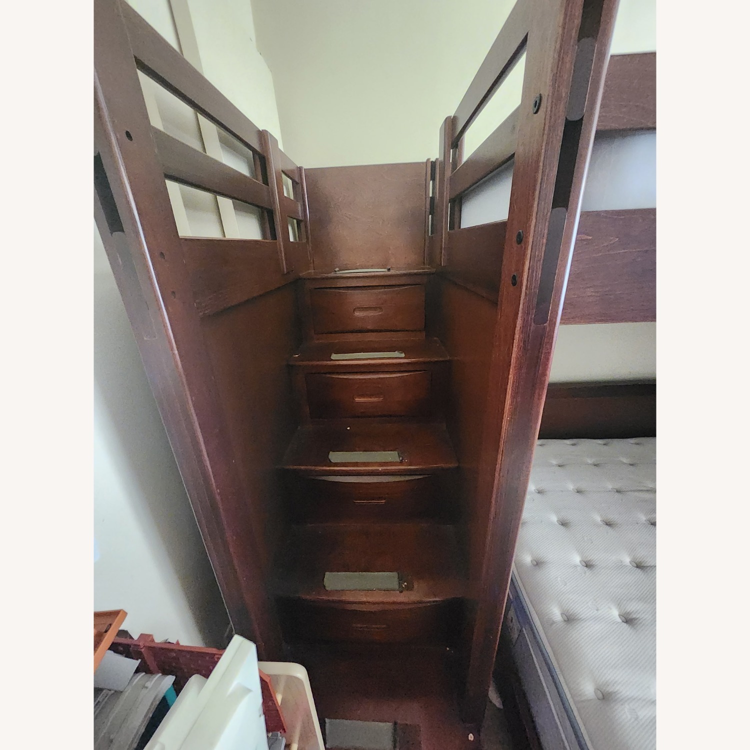 Ivy League Cherry Twin/full Step Loft Bunk  - image-4