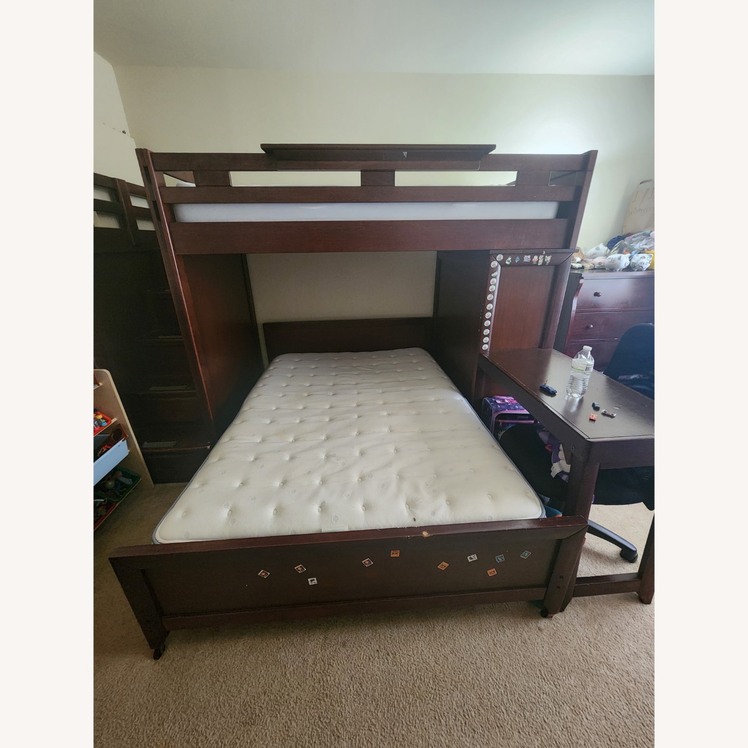 Ivy League Cherry Twin/full Step Loft Bunk  - image-3