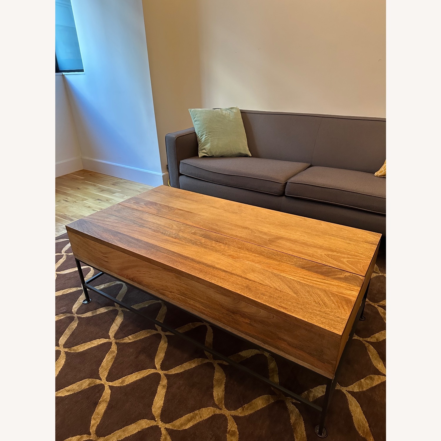 West Elm Industrial Storage Pop-Up Coffee Table - image-4