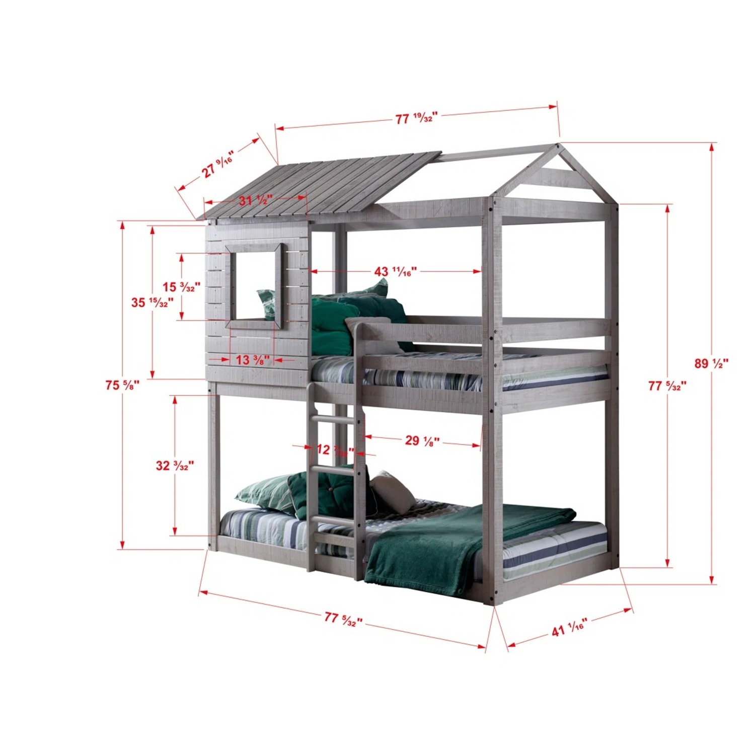 Twin Bunk Bed Barn Style - image-3