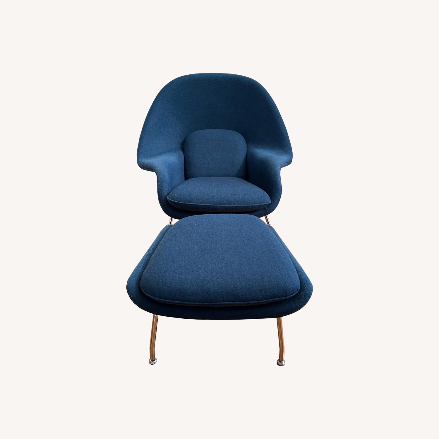 Design Within Reach Blue Metal Armchair - image-0