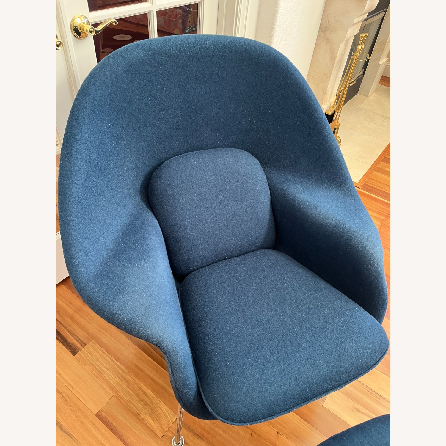 Design Within Reach Blue Metal Armchair - image-3