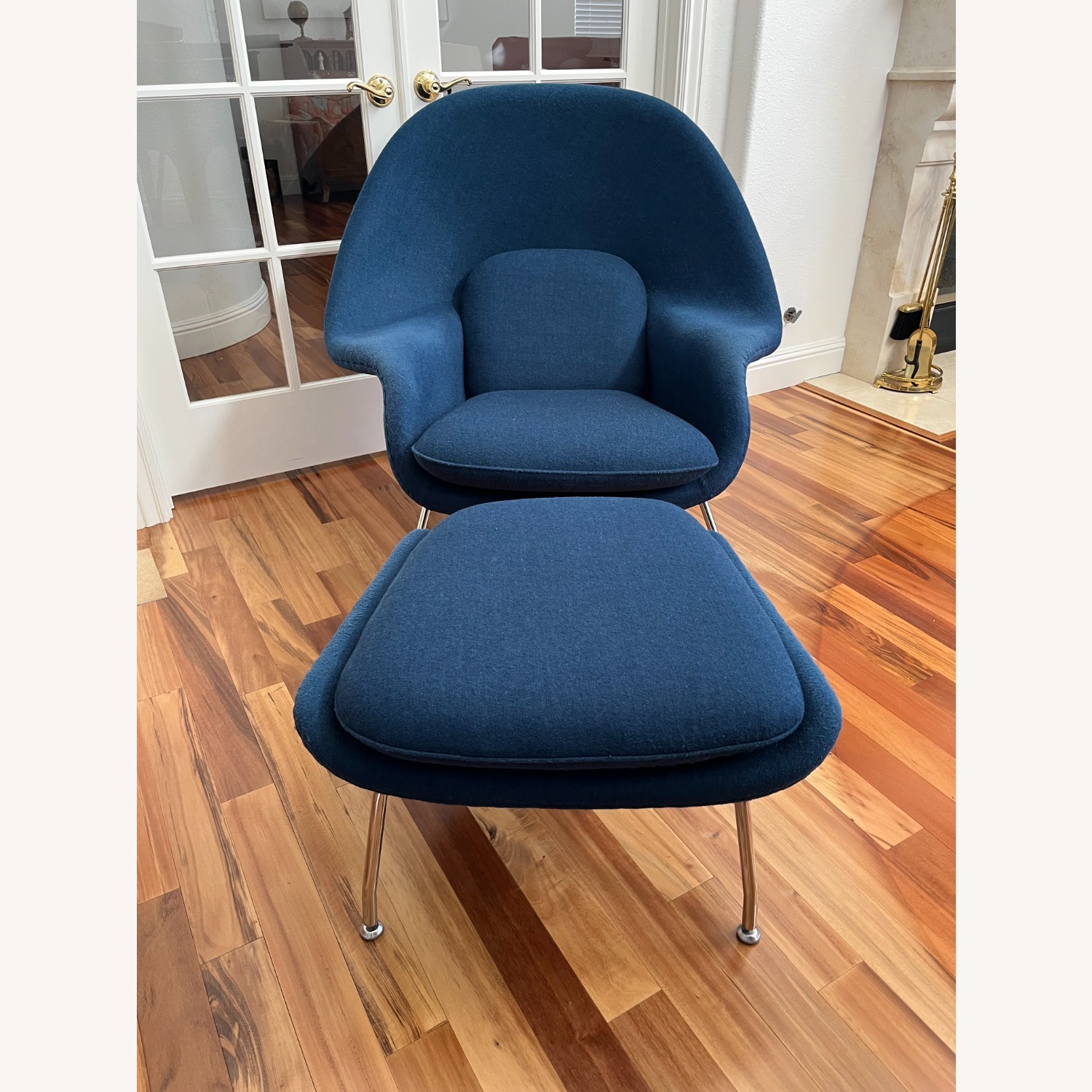 Design Within Reach Blue Metal Armchair - image-2