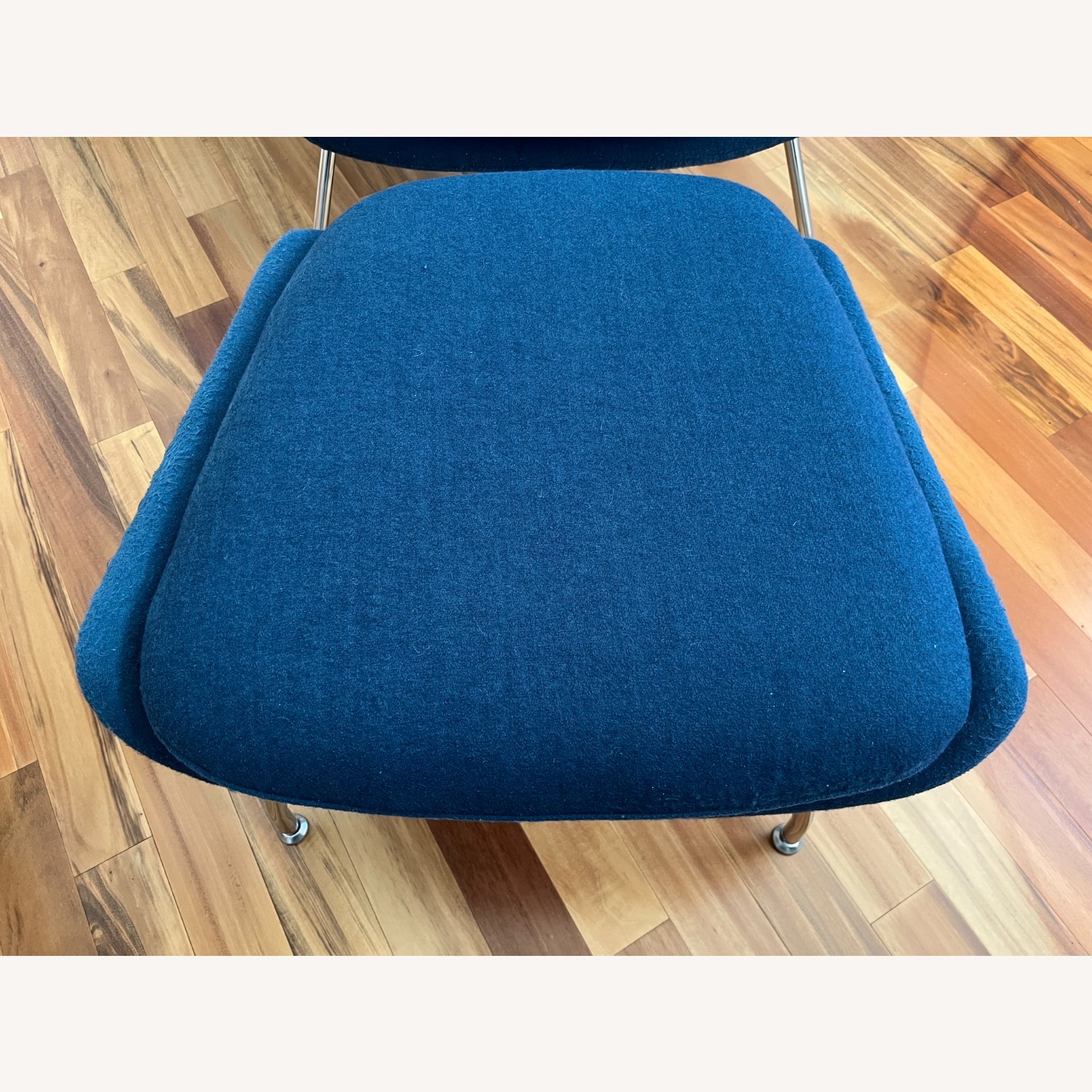 Design Within Reach Blue Metal Armchair - image-4