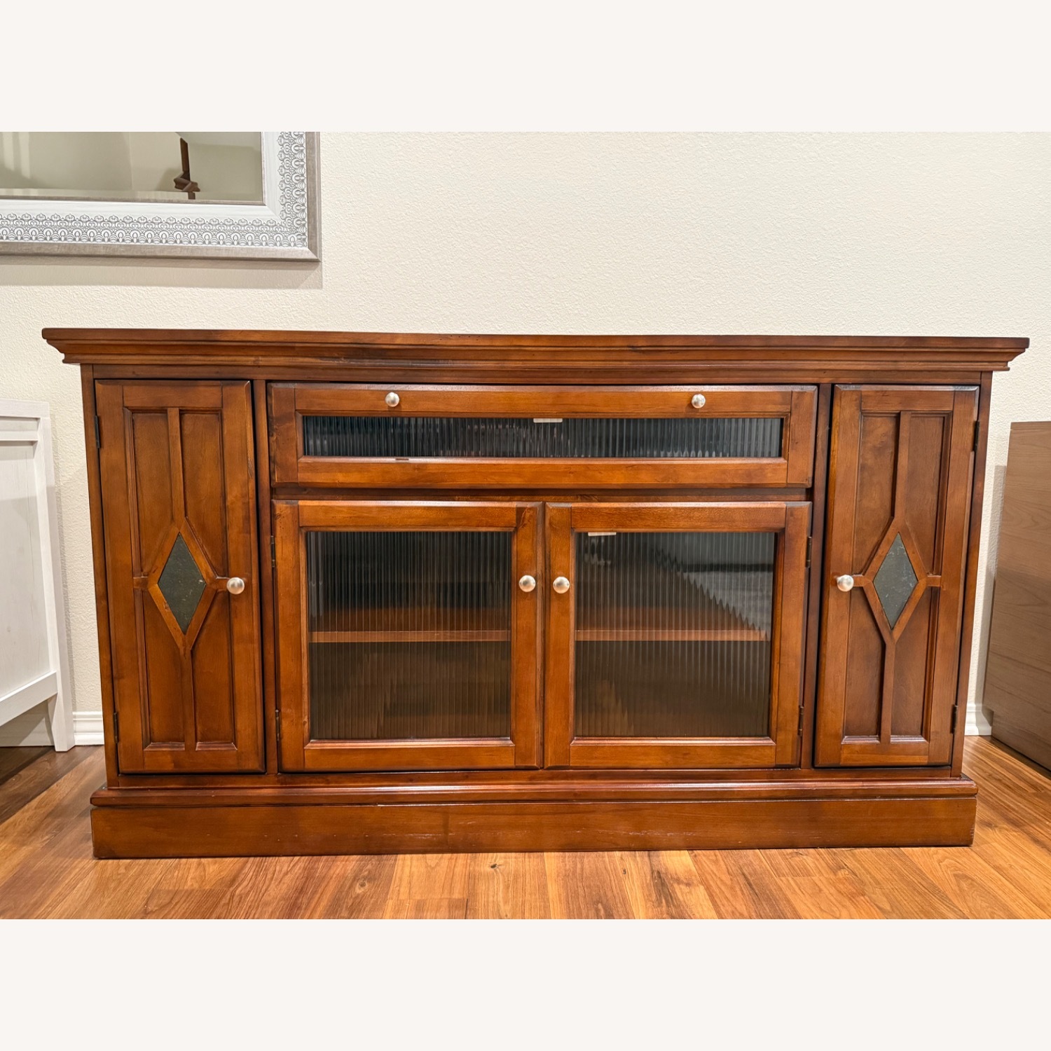 Vintage/Antique Dark Brown Wood Sideboard - image-1
