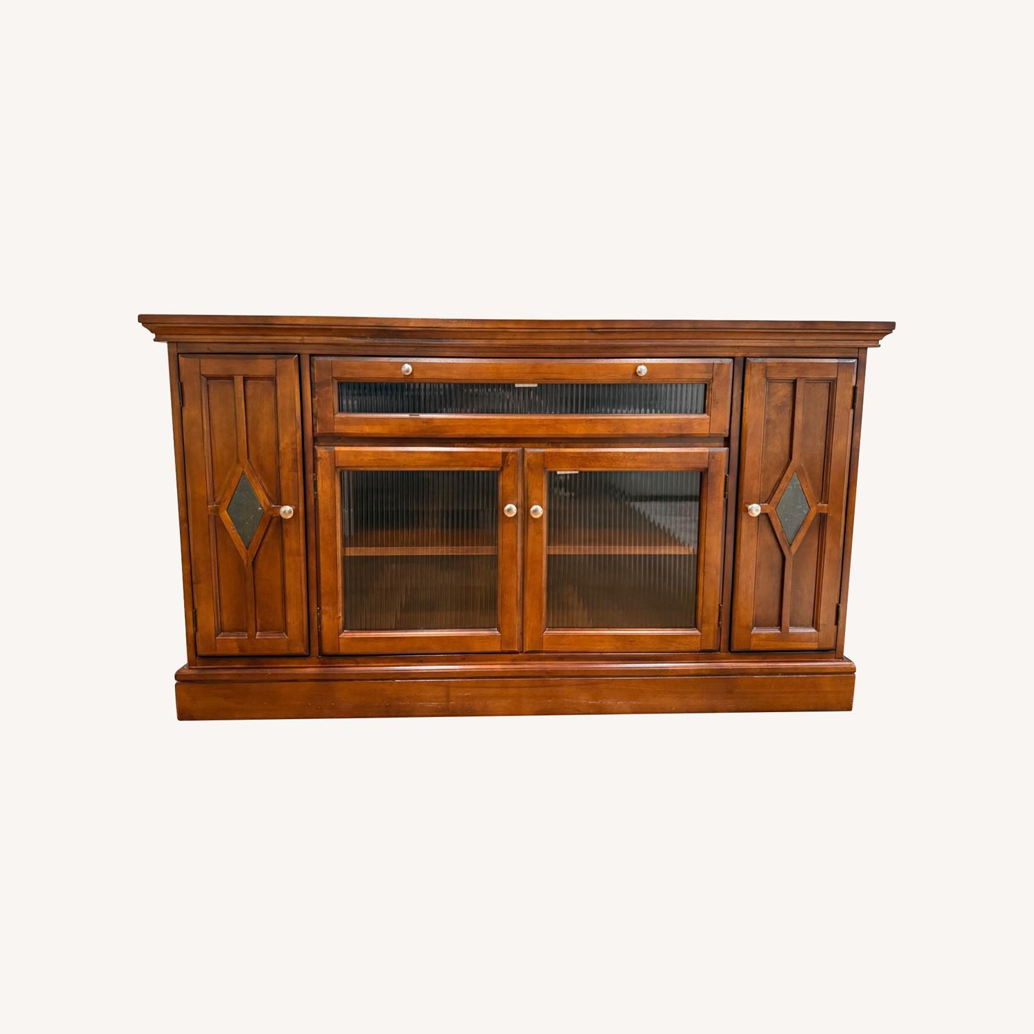 Vintage/Antique Dark Brown Wood Sideboard - image-0