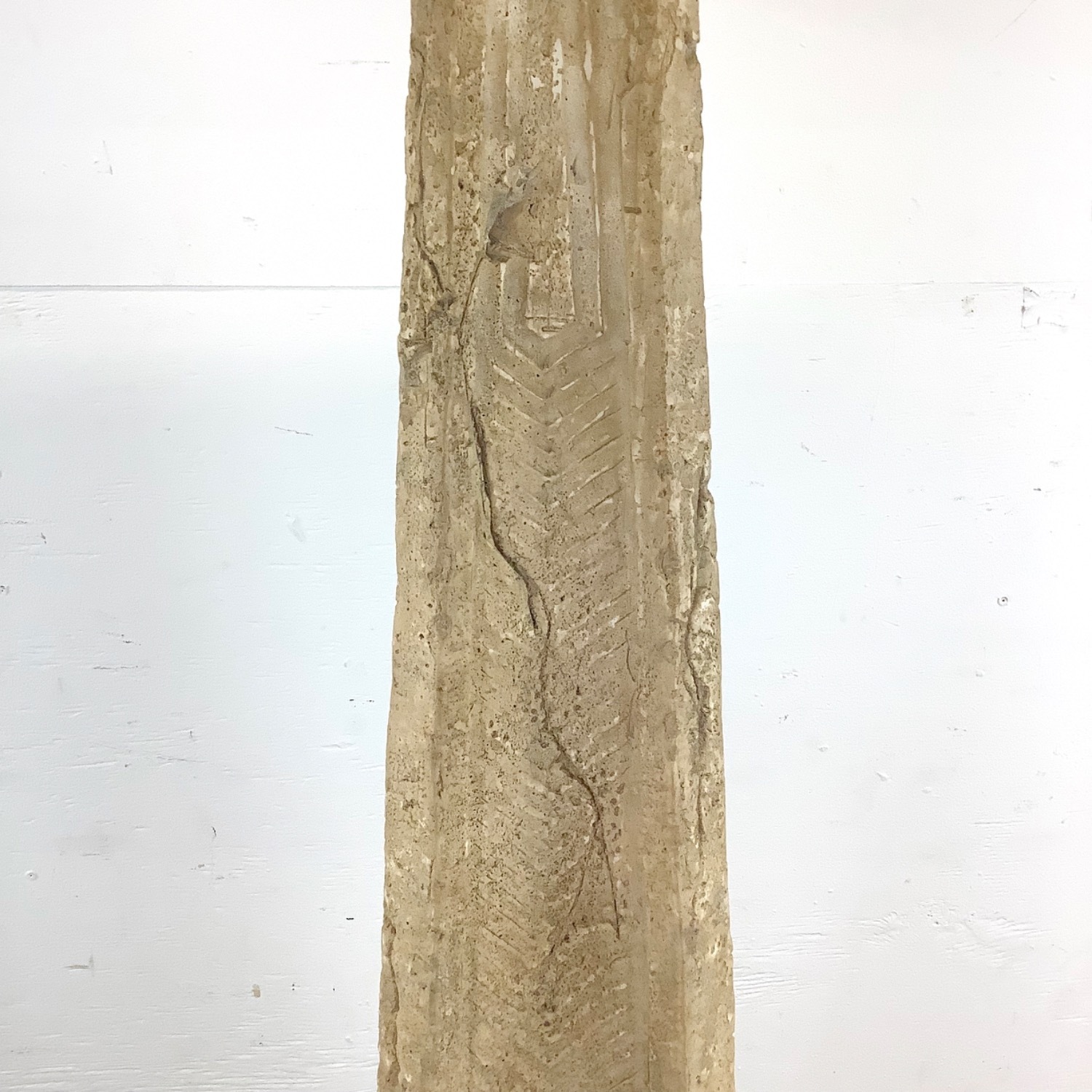 Vintage Modern Stone Obelisk Floor Lamp - image-19
