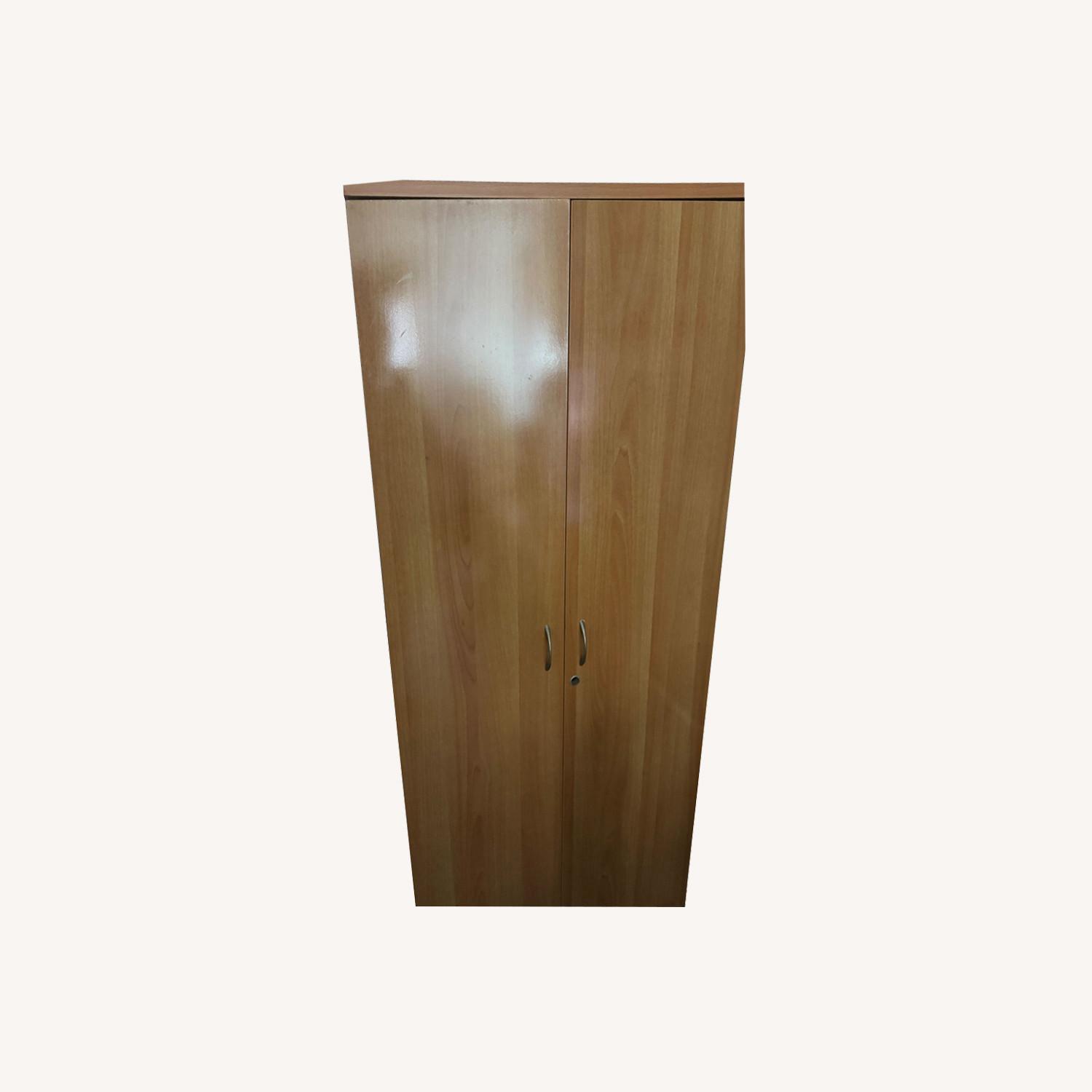 Natural Wood Armoire - image-0