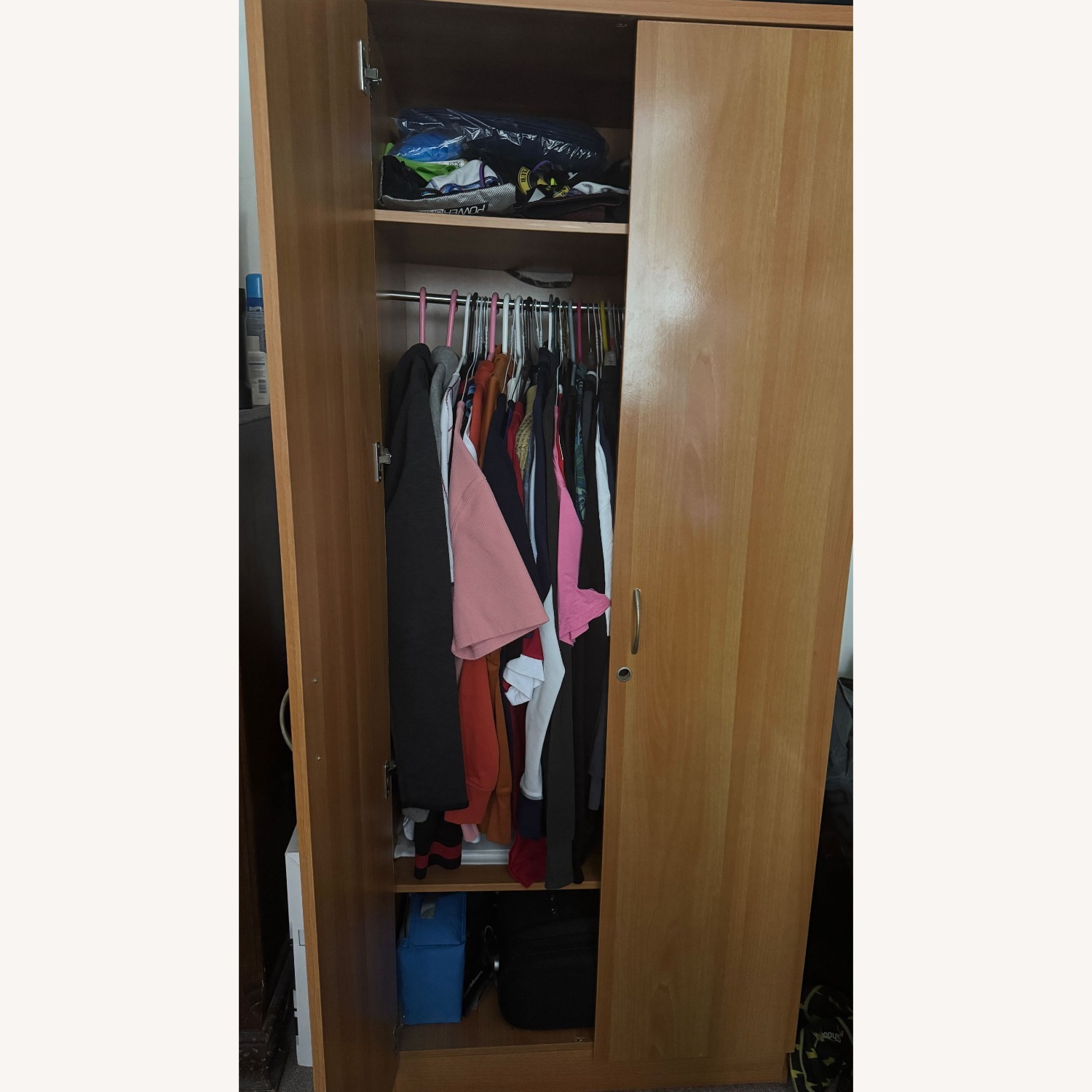 Natural Wood Armoire - image-3