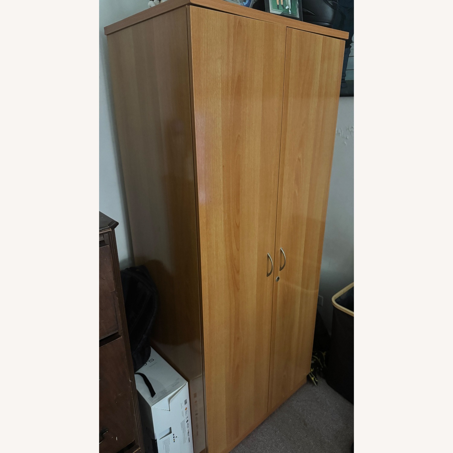 Natural Wood Armoire - image-2