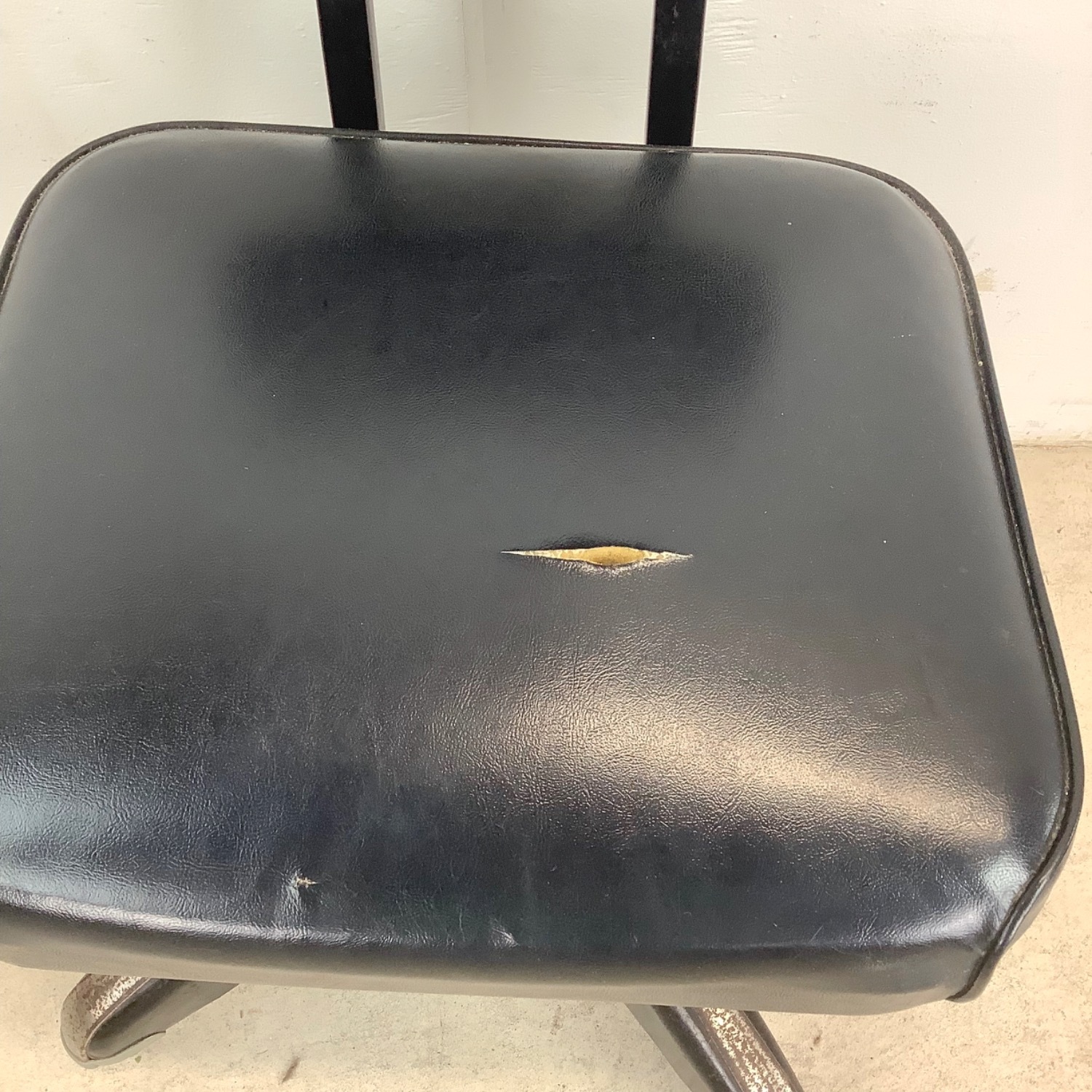 Vintage Industrial Rolling Steel Tanker Chair - image-14